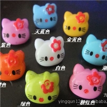 小额批发KT猫彩色卡通儿童童装纽扣