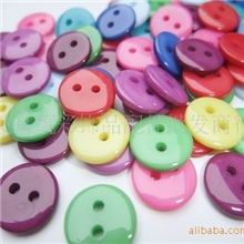 供应混色装彩色树脂小纽扣手工辅料11.5mm