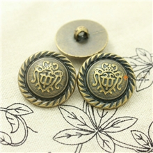 头饰发饰配件批发复古双狮钮扣/塑料电镀扣/大衣毛衣手缝扣