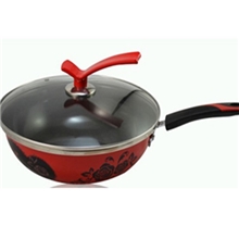 厂家直销搪瓷炒锅套装炒锅不粘无油烟炒锅搪瓷锅平底电磁炉锅