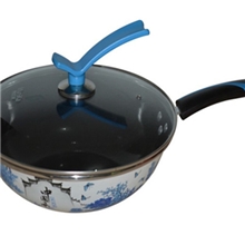 厂家直销套装炒锅礼品锅搪瓷炒锅不粘无油烟炒锅韩式炒锅批发