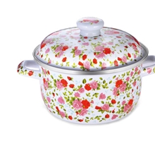 厂家直销搪瓷福锅无油烟不粘汤锅新款锅具电磁炉通用汤锅厨具