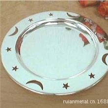 供应雅英出口欧美食物盘银果盘糖果碟家具摆设专用