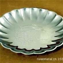 供应雅英出口金属镀银食物盘银果盘糖果碟KTV桌面摆设用品