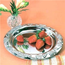厂家直销金属食物盘银果盘糖果碟