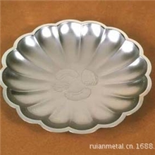 供应镀银食物贝壳碟KTV酒店托盘用品