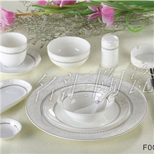 高档酒店台面陶瓷餐具翅盅酒店台面摆台白胎餐盘碗摆台餐具