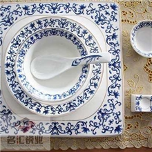 酒店台面陶瓷餐具翅盅餐具盘碗陶瓷骨质餐具摆台白胎餐具盘碗