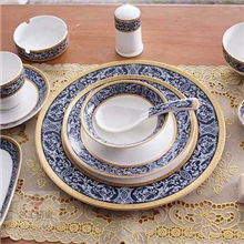 高档星级酒店台面摆台陶瓷餐具餐厅后厨厨房餐具用品瓷餐盘碗杯