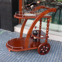 特价欧式豪华实木送餐车移动餐车置物架酒水车宜家美容推车茶水车