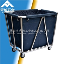 【厂家直销】布草车锥形不锈钢布草车酒店布草车(加强型)