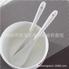 可加LOGO厂家直销高档酒店日用陶瓷咖啡勺子，量勺药勺儿童勺子