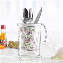 镁质瓷韩式陶瓷筷子筒厨房用品礼品装餐具配件筷子勺筒筷筒