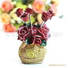 玫瑰花篮水果叉/新奇特赠品叉/水果叉套装/水果叉批发