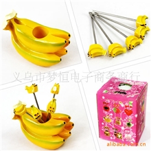 香蕉水果叉/树脂工艺品/树脂水果叉/水果叉摆设
