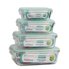 高硼硅玻璃饭盒耐热玻璃保鲜盒密封玻璃保鲜盒微波炉冰箱适用