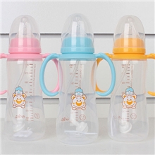 批发供应日康圆弧形有柄PP自动奶瓶240ML不含双酚A3069