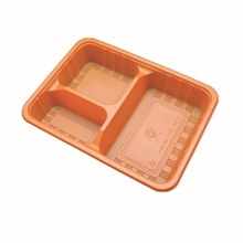 厂家直销HJ-F05批发一次性餐具三格快餐盒红军伟业一次性餐盒