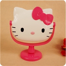 HelloKitty可爱卡通梳妆台式镜子浴室桌镜旋转化妆镜台镜