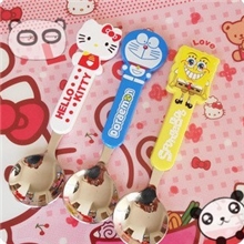 超可爱卡通不锈钢勺子不锈钢餐具卡通勺多款如图38