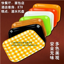 塑料美耐皿密胺仿瓷盘长方形彩色塑料托盘酒店餐厅快餐盘餐具