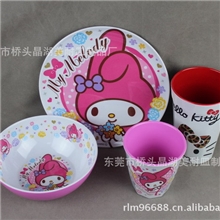 厂家直销密胺餐具melamine儿童餐具儿童卡通餐具套装日式餐具