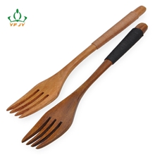 雅福家居外贸原单正品纯天然食环保创意木质韩式西式主食叉19#