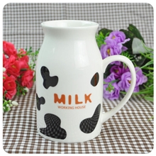 ZAKKA创意小号奶牛插图陶瓷杯/情侣杯/牛奶早餐杯/水杯