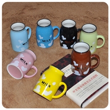 2013新款德化陶瓷定做zakka可爱造型早餐牛奶杯多款可选