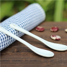 ZAKKA风小白勺陶瓷勺子纯白咖啡勺搅拌勺赠品勺