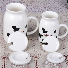 zakka牛奶杯陶瓷杯盖情侣杯马克杯早餐杯