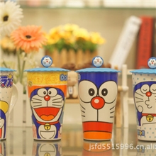 正品哆啦a梦大容量畅饮杯子马克杯陶瓷水杯zakkaAK1204-7