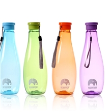 品高正品可爱卡通防漏便携式摔不破塑料汽水瓶密封水杯漂流瓶