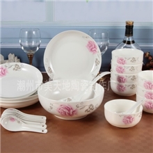 22头餐具骨瓷餐具套装碗礼品套装家用陶瓷碗外贸陶瓷餐具