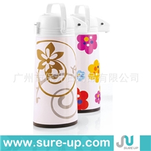 热水瓶气压式保温瓶玻璃胆气压瓶暖瓶1.9L铁皮印花