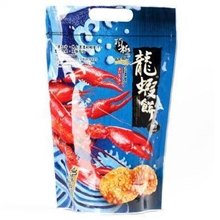 台湾进口零食咔咔龙虾饼90g非油炸16袋/箱休闲食品批发