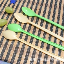 厂家直销环保塑料勺批发餐饮用一次性长勺/塑料羹长柄勺汤勺