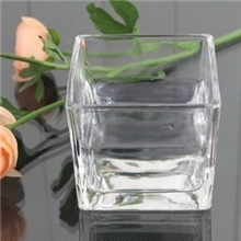 ZAKKA水培容器花瓶容器蜡烛台玻璃瓶8X8玻璃方缸鱼缸水培瓶