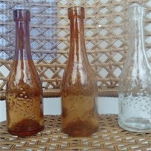 星星瓶许愿瓶幸运星瓶创意礼品居家摆件棕色密封瓶雕花瓶