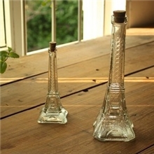 批发巴黎埃菲尔铁塔木塞玻璃瓶日本原单时尚小花瓶许愿瓶大号