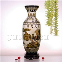 钴蓝描金堆彩花瓶系列厂家直销生产定制
