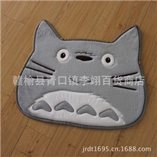 TOTORO宫崎骏动画龙猫造型大头型地垫带防滑约58*46cm