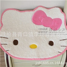 HELLOKITTY凯蒂猫珊瑚绒绣花地垫KT大头垫