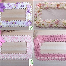 馨朵供应批发双开布艺开关贴/桃心边新款开关套d015