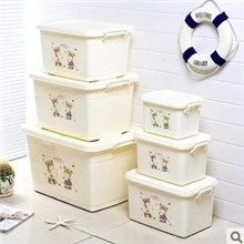 厂家特价供应收纳箱/大容量/印花小熊1090塑料整理箱收纳箱