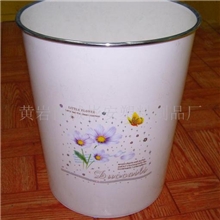 供应049大号圆形素花银边垃圾桶