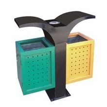 步鑫桶业海鸥式高档分类垃圾桶户外冲孔环保垃圾箱BX-18682