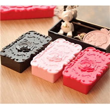 安娜苏风格蔷薇花小号方型首饰盒/收纳盒/睫毛收纳盒/饰品盒