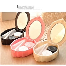 伴侣盒美瞳盒黑色现货安娜苏蔷薇花复古隐形眼镜盒收纳盒