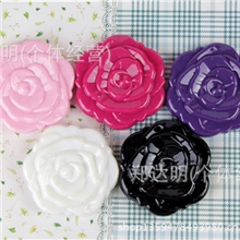 A323复古欧美奢华安娜苏风格魔法复古蔷薇花双面镜折叠魔镜